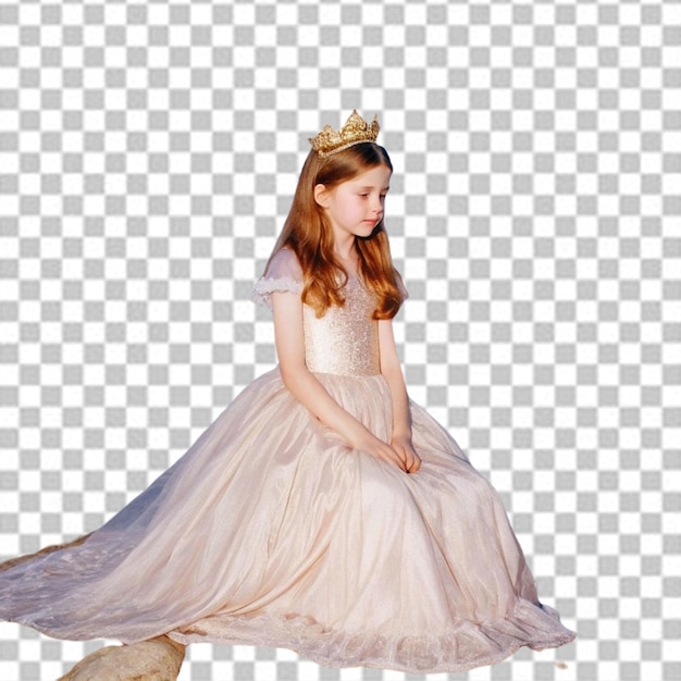 PSD princess on white background