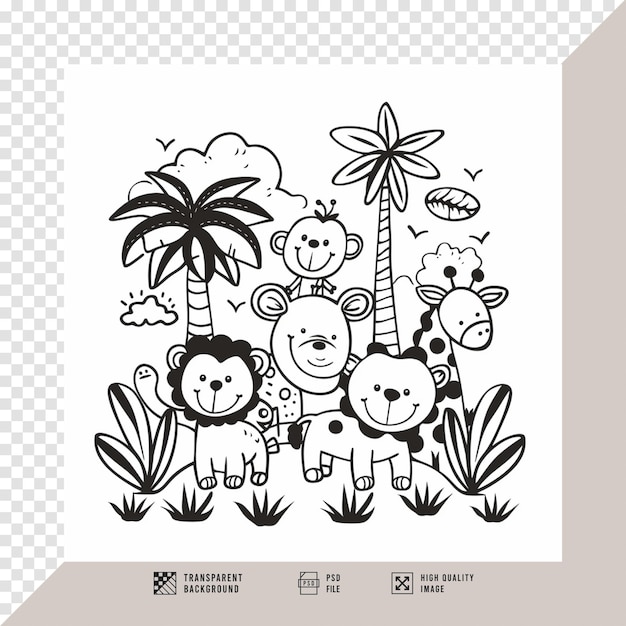 printable coloring pages for kids without background hd quality