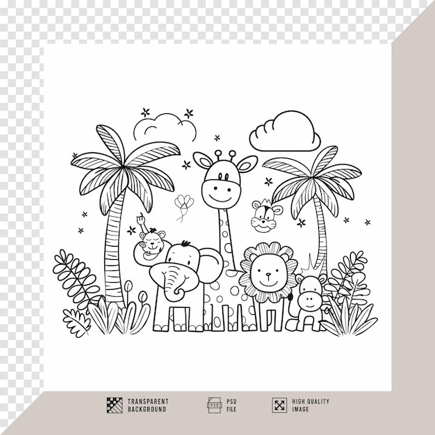 printable coloring pages for kids without background hd quality