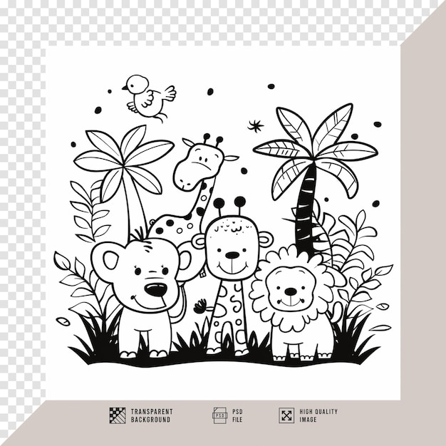 printable coloring pages for kids without background hd quality