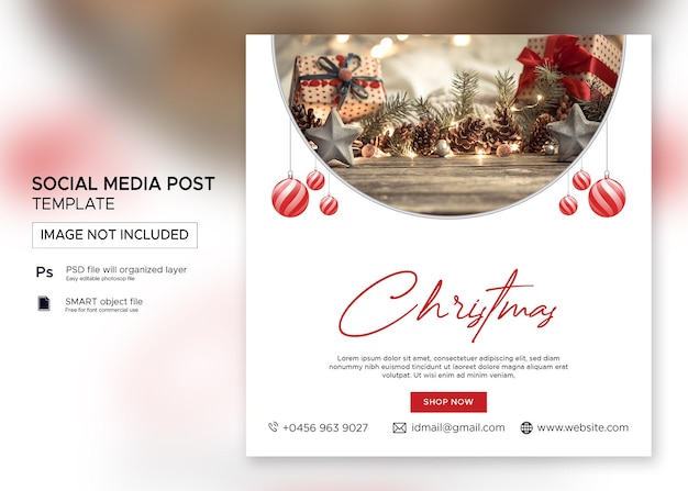 PrintChristmas banner sale Instagram post Premium PSD