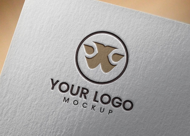 printed logo mockup white logo mockup