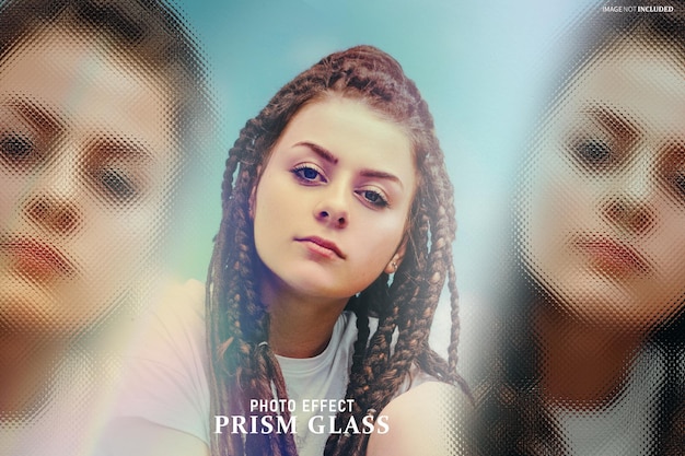 prism glass photo effect psd