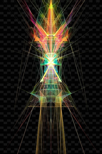 Prismatic Rays With Spectral Dispersion Vivid Radiant Evokin PNG Neon Light Effect Design