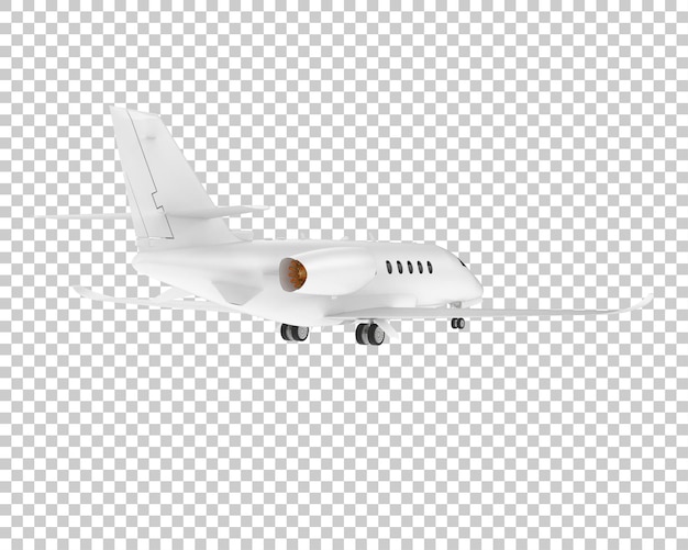 Private plane on transparent background 3d rendering illustration