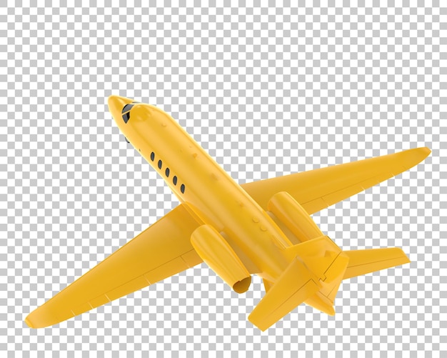 Private plane on transparent background 3d rendering illustration