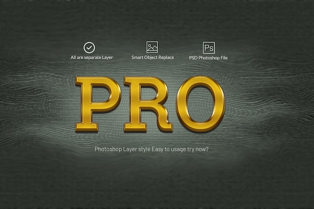 PRO Gold 3D Text Effects 