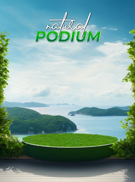 Product display 3d podium background for poster design