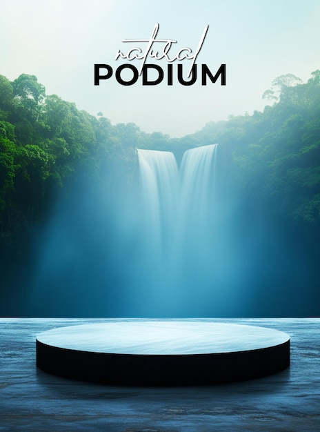 Product display 3d podium background for poster design