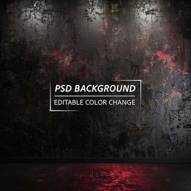 Product display textured black wall with grunge texture