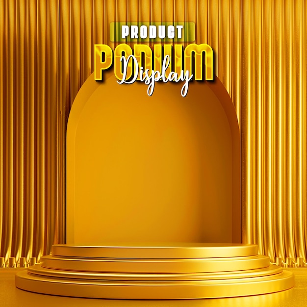 PSD product podium display for post background