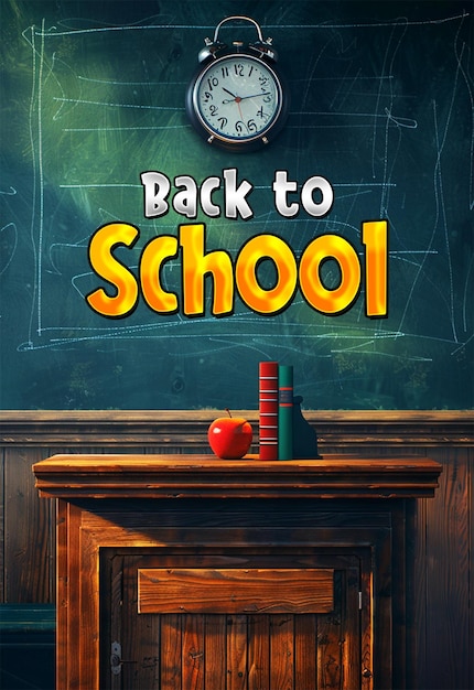 PSD product promotion background for back to school