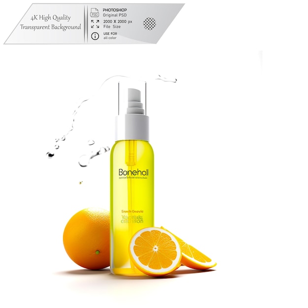 PSD product used to control body odor on transparent background