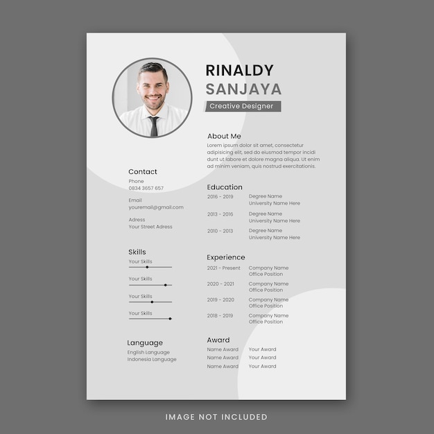 profesional modern cv design template 2