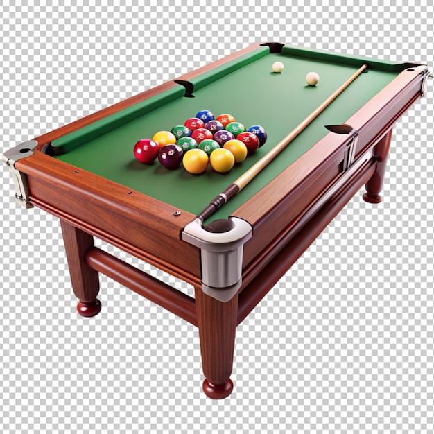 professional American pool table green with balls