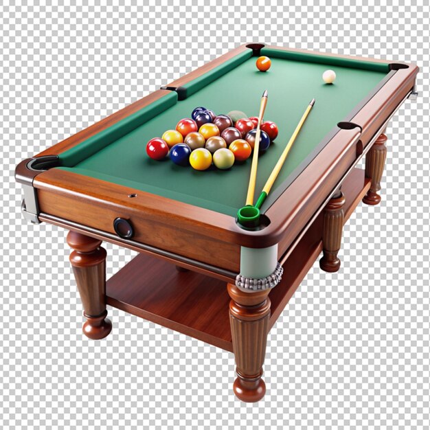 professional American pool table green with balls