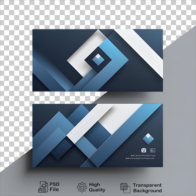 PSD professional blue and white banner isolated on transparent background