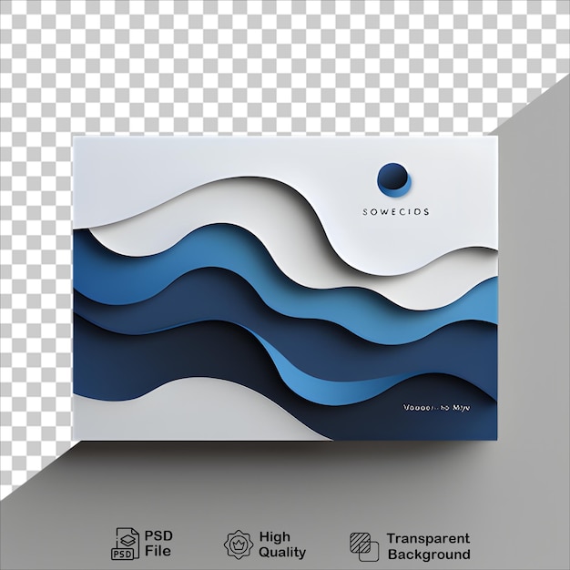 PSD professional blue and white banner isolated on transparent background