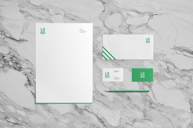 Professional branding stationery mockup