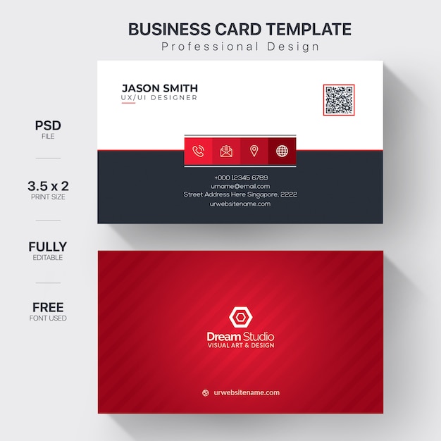 Professional business card mockup