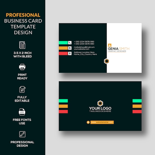 Professional business card template