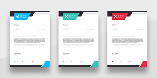 Professional business letterhead template