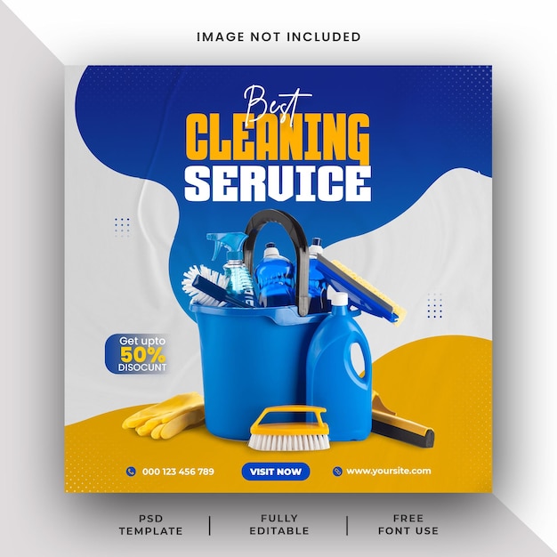 Professional Cleaning Service Social Media Instagram Post Banner Template