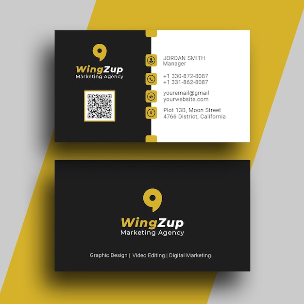 Professional Corporate Business Card PSD Template