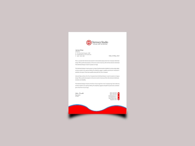 Professional creative letterhead template design for your business..