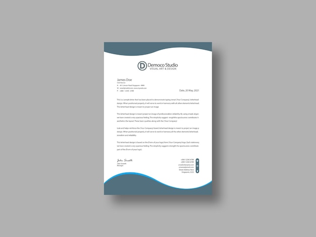 Professional creative letterhead template design for your business..