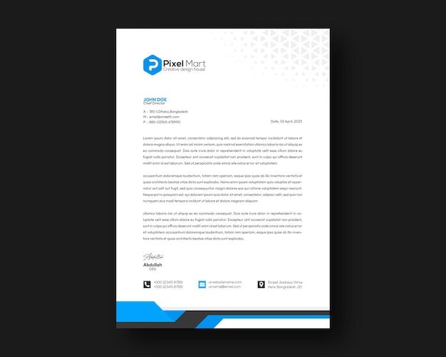 professional creative letterhead template design