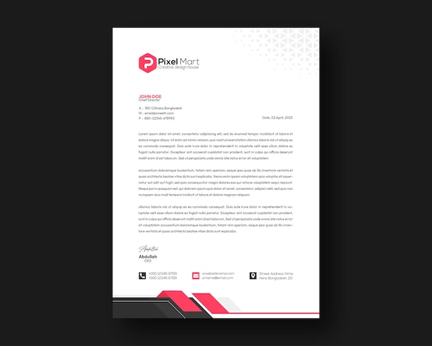 professional creative letterhead template design