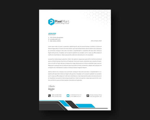 professional creative letterhead template design