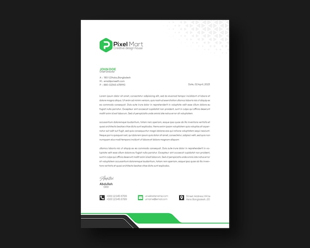 professional creative letterhead template design