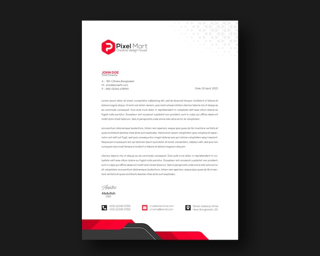 professional creative letterhead template design