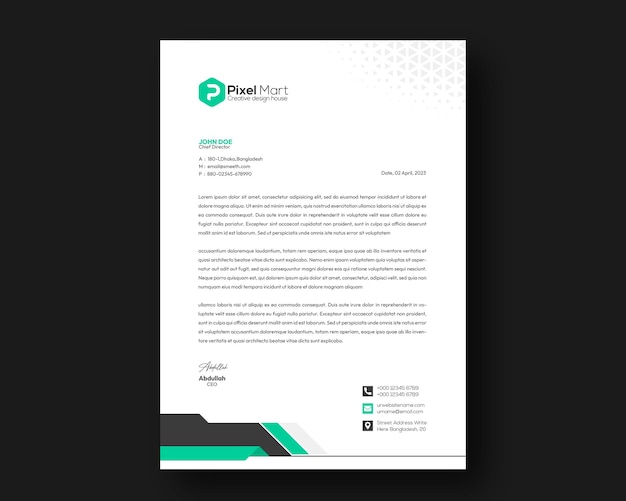 professional creative letterhead template design