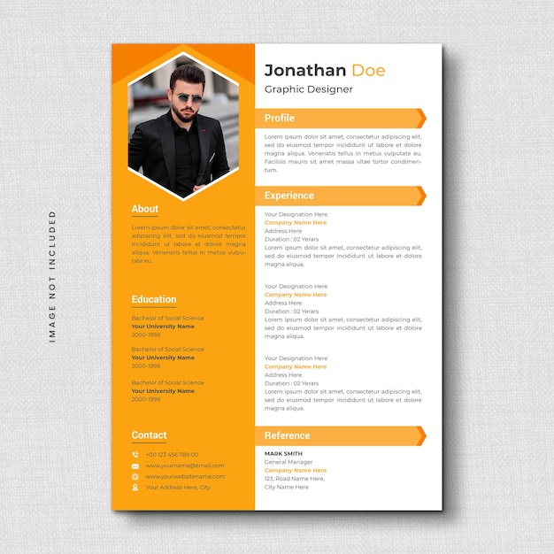 Professional curriculum vitae and Modern resume template