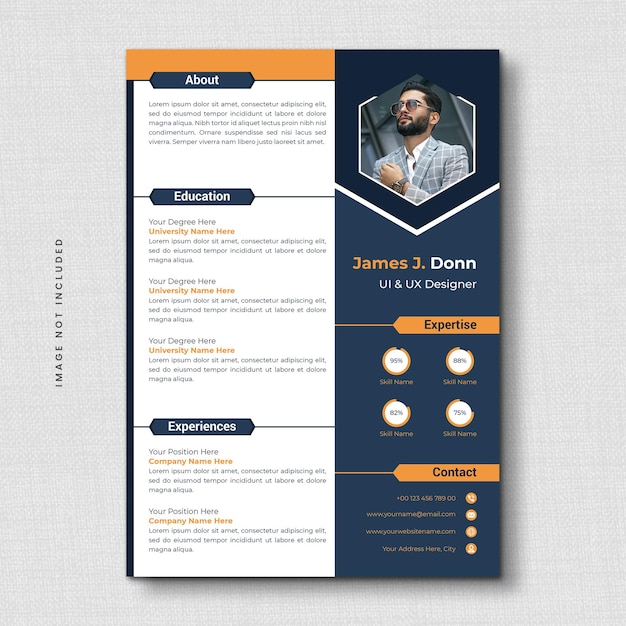 Professional curriculum vitae and Modern resume template