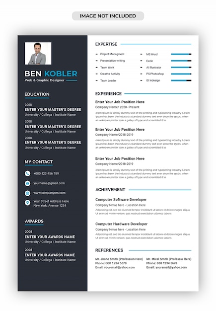 Professional cv resume template