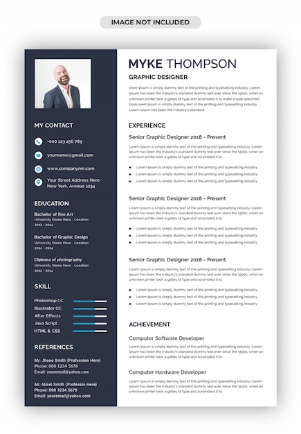 Professional cv resume template