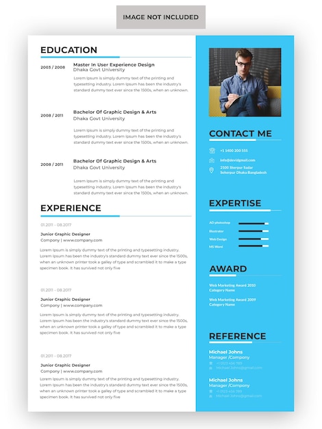 Professional cv resume template