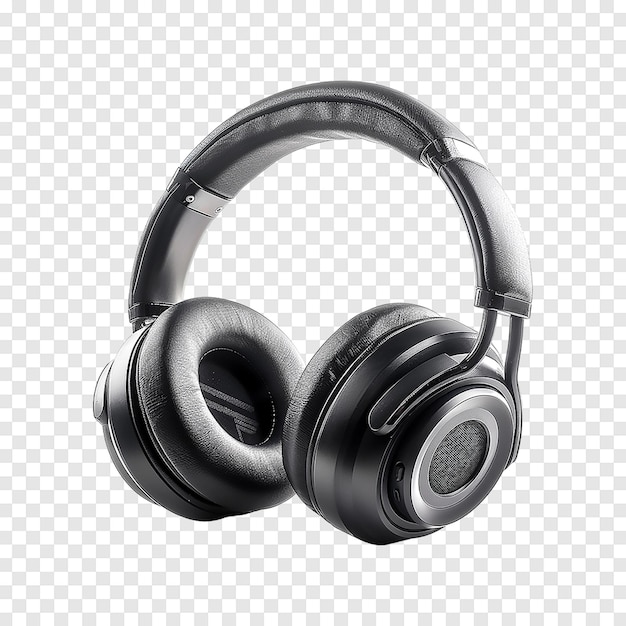 Professional DJ headphone isolated on a transparent background