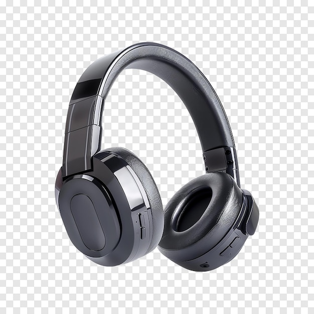 Professional DJ headphone isolated on a transparent background