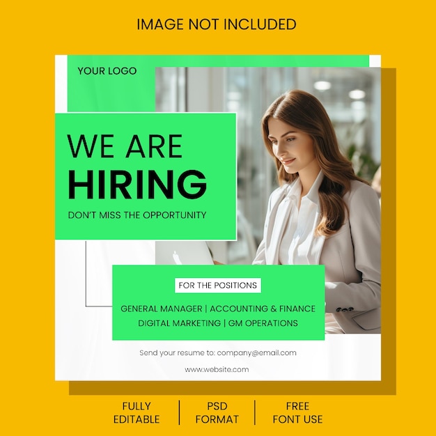 Professional Health amp Recruitment Instagram post or social media post web banner template