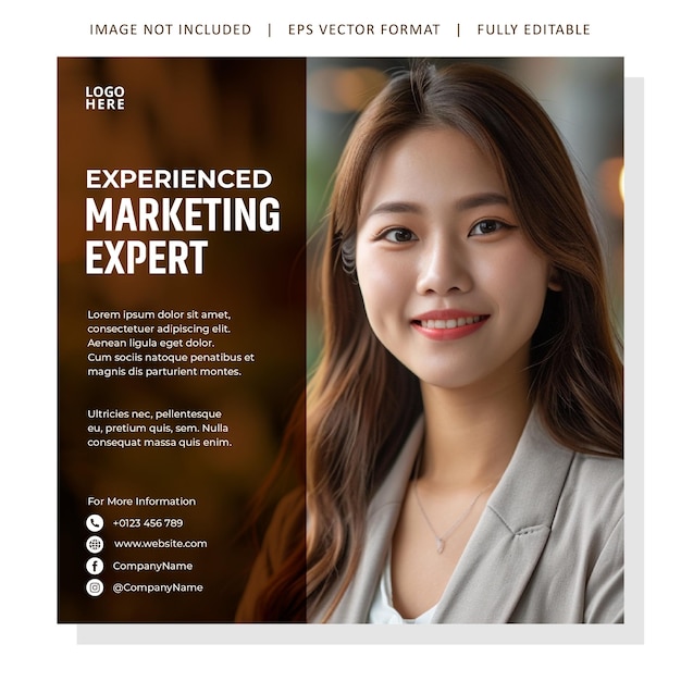 Professional and Marketing Expert social media post and marketing square flyer template