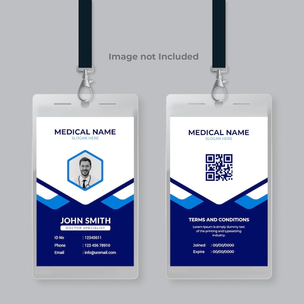 Professional medical office id card template