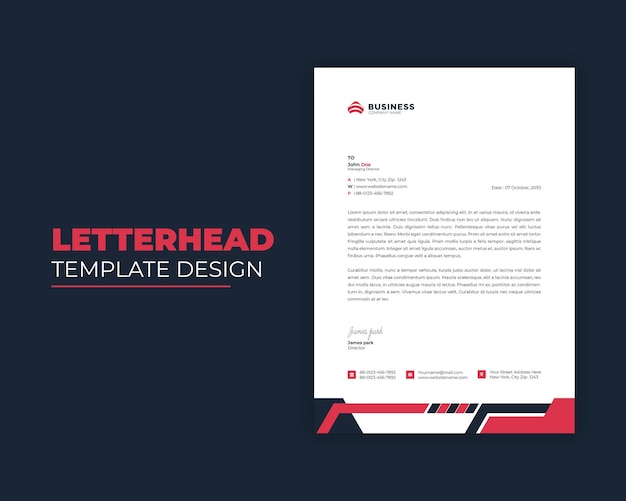 Professional and modern creative letterhead design template