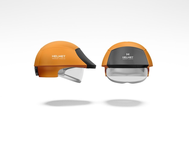 Professional Mountain Bike Helmet Branding Mockup