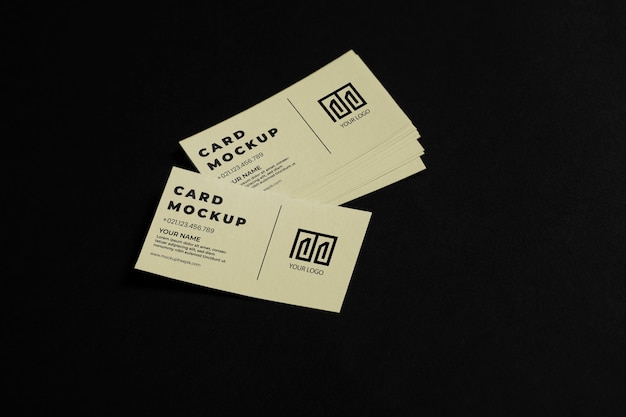 Professional paper business cards mock-up