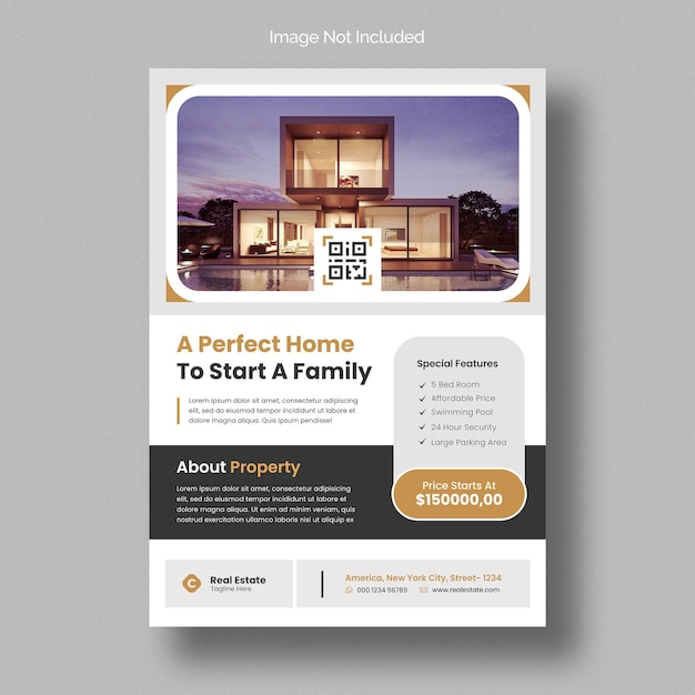 PSD professional real estate flyer design template